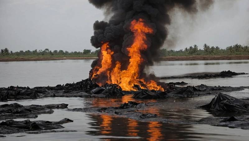 Nigeria oil spill and fire stimulates issue from environmental groups