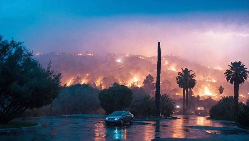 With rain in projection, tired Los Angeles hopeful of development against wildfires