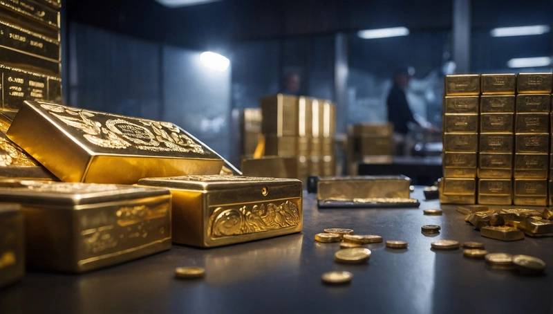Gold vaults $3,000 rush to safety from market, political worries