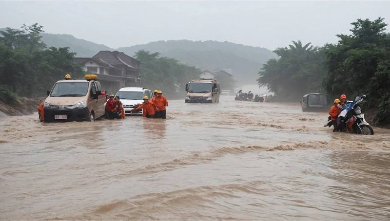 Five people killed by heavy rains in China's South, authorities issue disaster warnings
