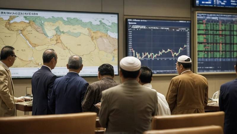 As the Middle East conflict escalates, Asian stocks fall and gold increases with yen.