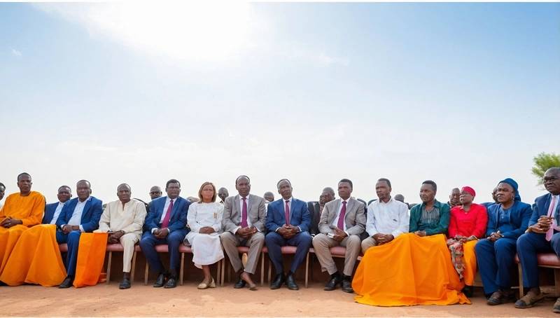 Barrick Mining employees meet with Malian court appointed administrator in capital at the reopening of office
