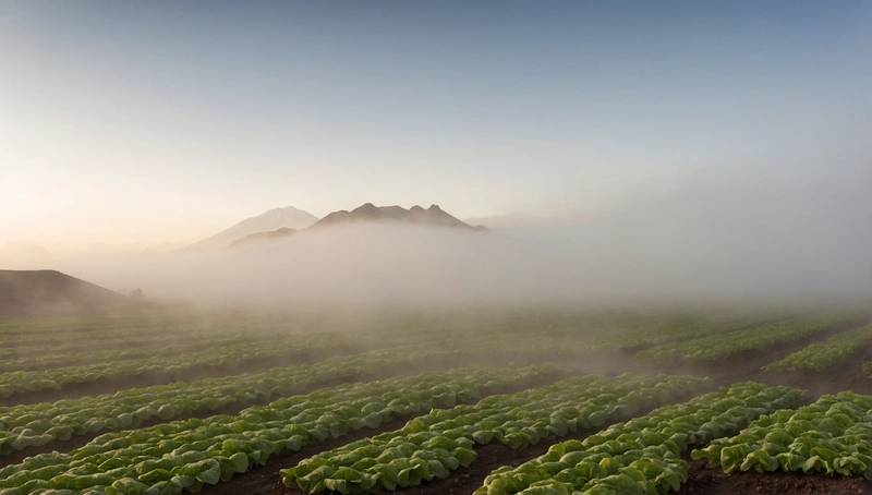 Growing lettuce with fog in Chile's Atacama desert, the world's driest.