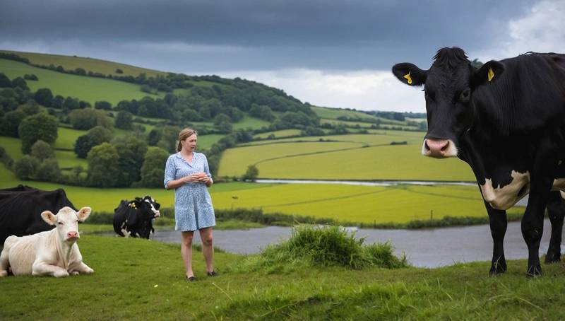 UK farm switches milk for cuddles with cows after floods and high food prices have taken their toll