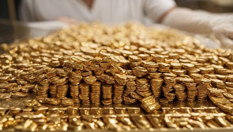 Gold falls from its five-week high after investors book profits