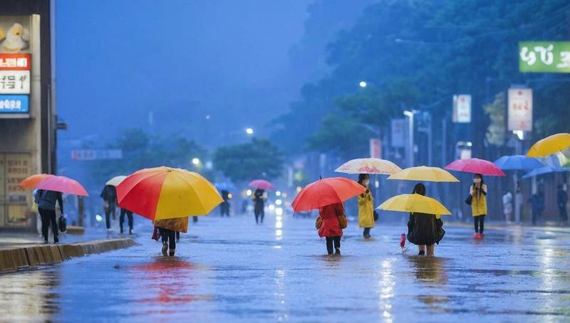 South Korea is hit by torrential rain for the third consecutive day, and thousands of people seek shelter.