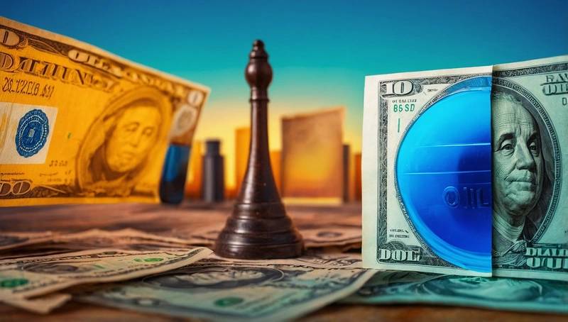 Oil and the dollar are advancing, while global equities are declining