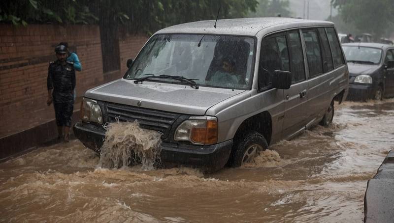 Officials say that at least 12 people are believed to have died in the sudden and heavy rain in Indian Kashmir.