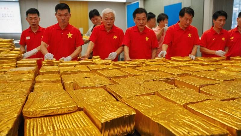 China's net gold imports through Hong Kong in August fell 39% compared to July
