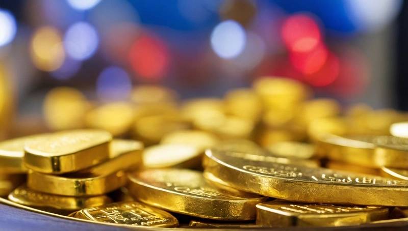 Gold falls from record high; markets watch US economic data