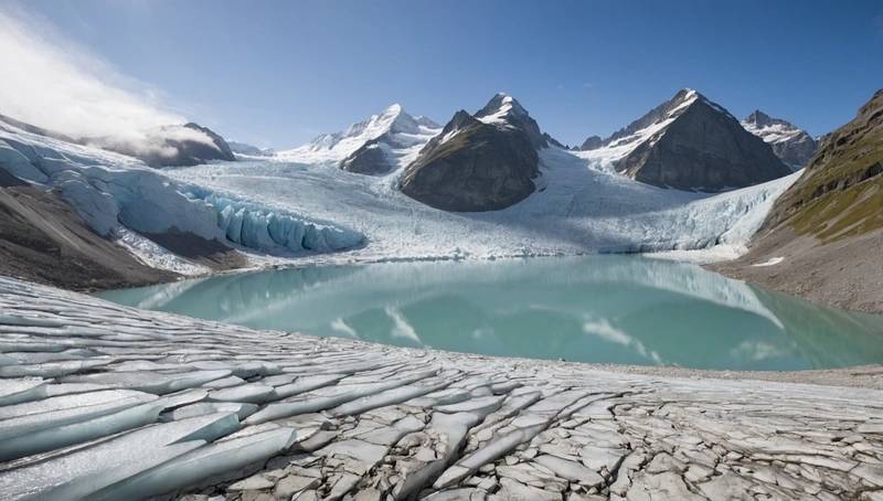 The Gries Glacier in Switzerland is melting at an alarming rate