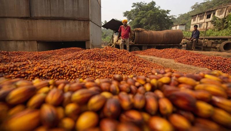 India's palm-oil imports have fallen to a four-month low, as refiners prefer cheaper soyoil