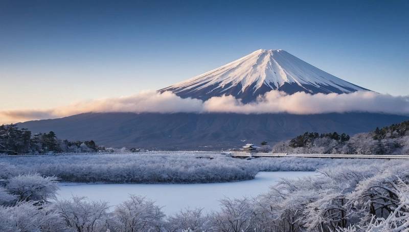 Mount Fuji in Japan sees snowfall 21 days later than normal