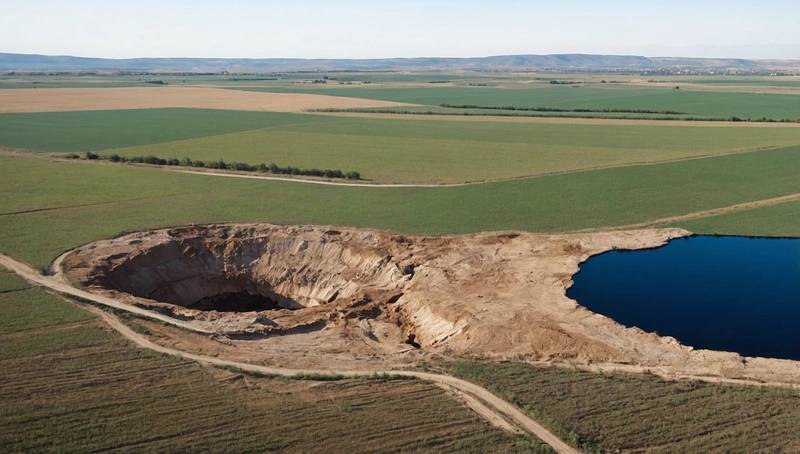 Sinkholes in Turkey’s agricultural heartland cause farmers to be concerned