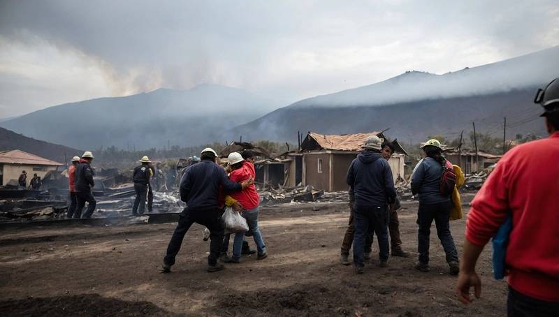As frustrations over the state's response mount, communities in Chile that have been ravaged by fires pull together.