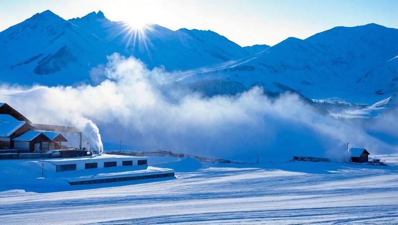 Livigno, Italy prepares for the Olympics with a snowmaking stockpile and a snowmaking facility