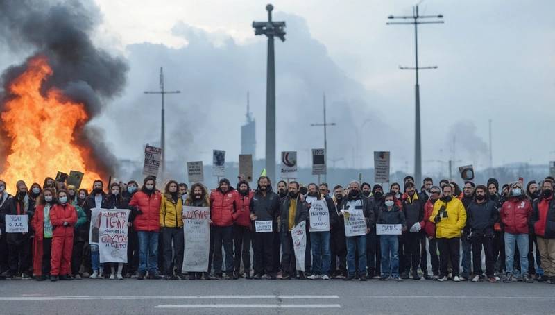 Olympic protesters in Milan denounce the impact of Games on the environment