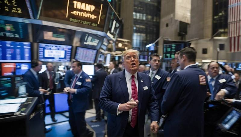 Wall Street futures and the dollar drop on Trump tariff tumult