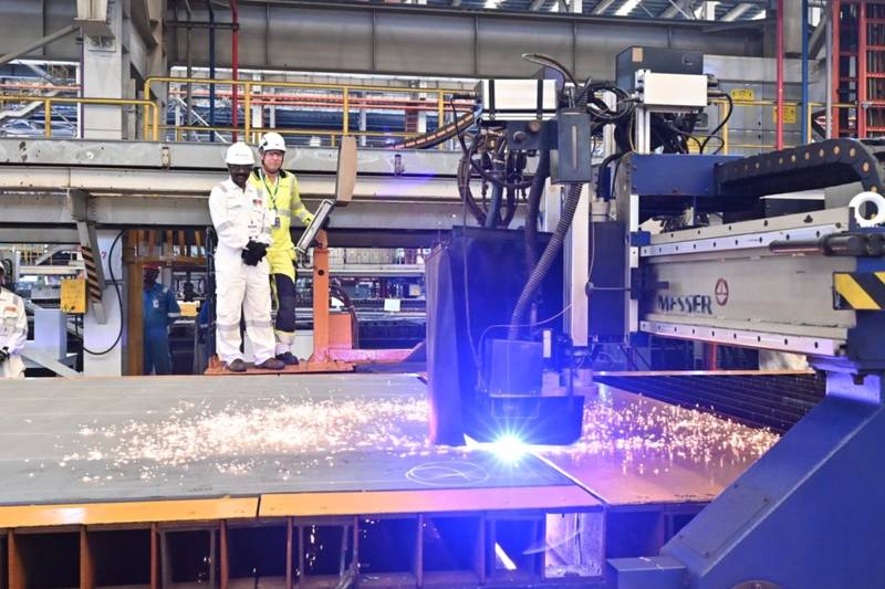 First Steel Cut for IJmuiden Ver Beta HVDC Offshore Platform